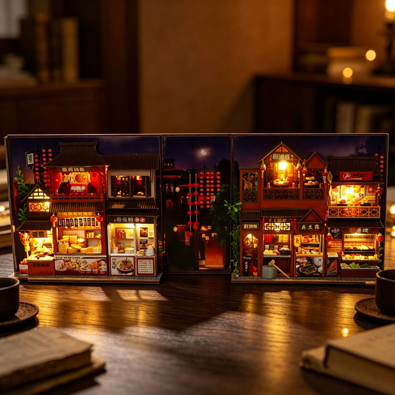 Diy Wooden Book Nook Kit Shelf Insert - Diy Book Nook Doll House Miniature