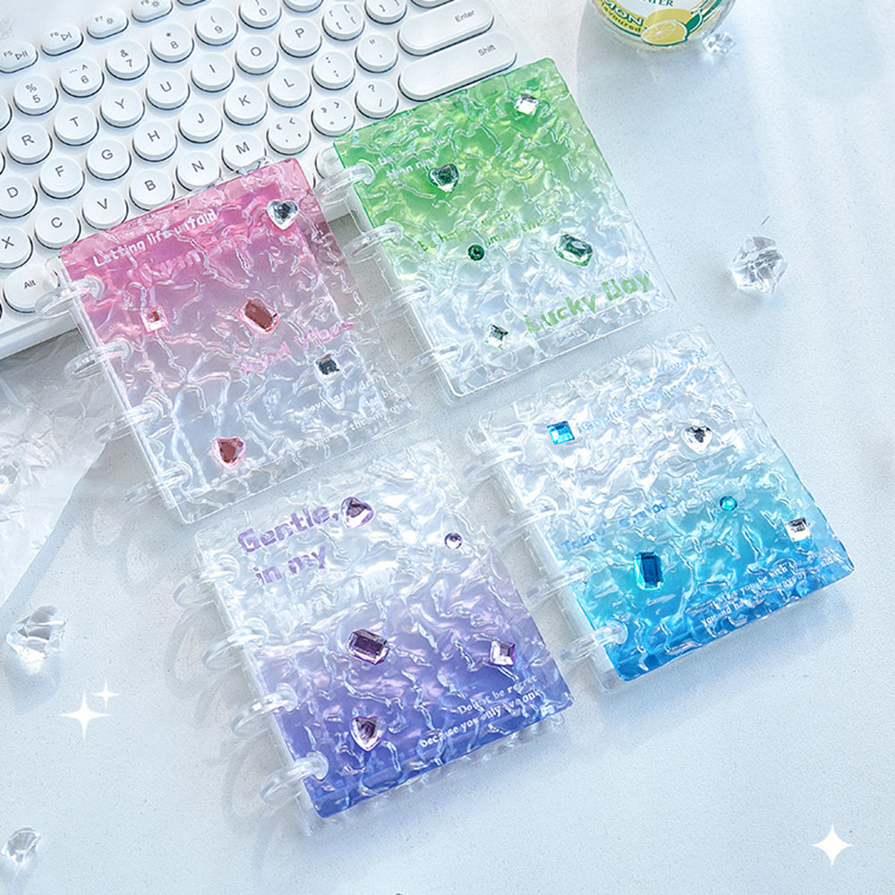 Kpop Photo Card Binder 3 Inch - Gradient Acrylic Photocard Binder Water Ripple