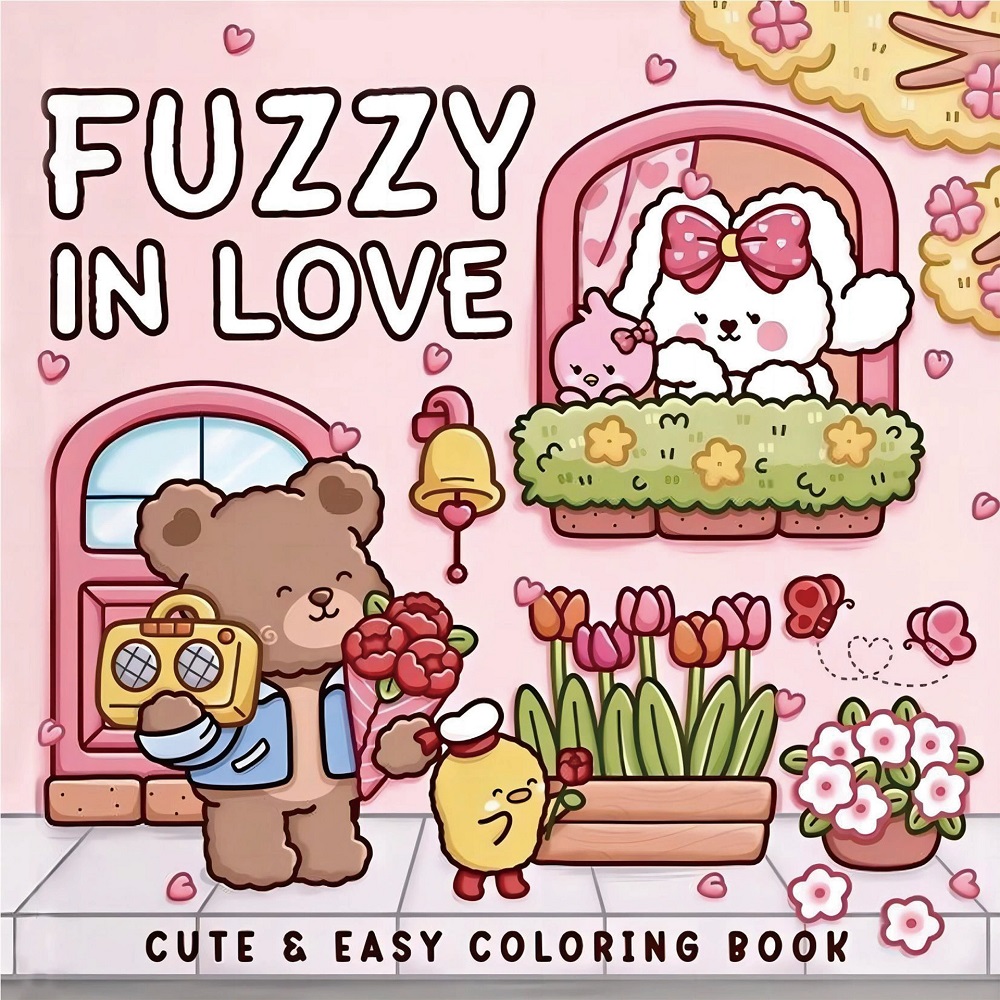 FUZZY IN LOVE Bold-easy Patter - огляд і ціна Adult Coloring Book Stress Relief