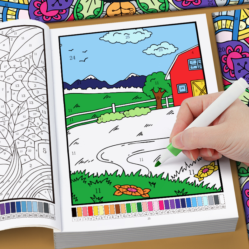Color by Number for Adults Col - огляд і ціна Adult Coloring Book Stress Relief