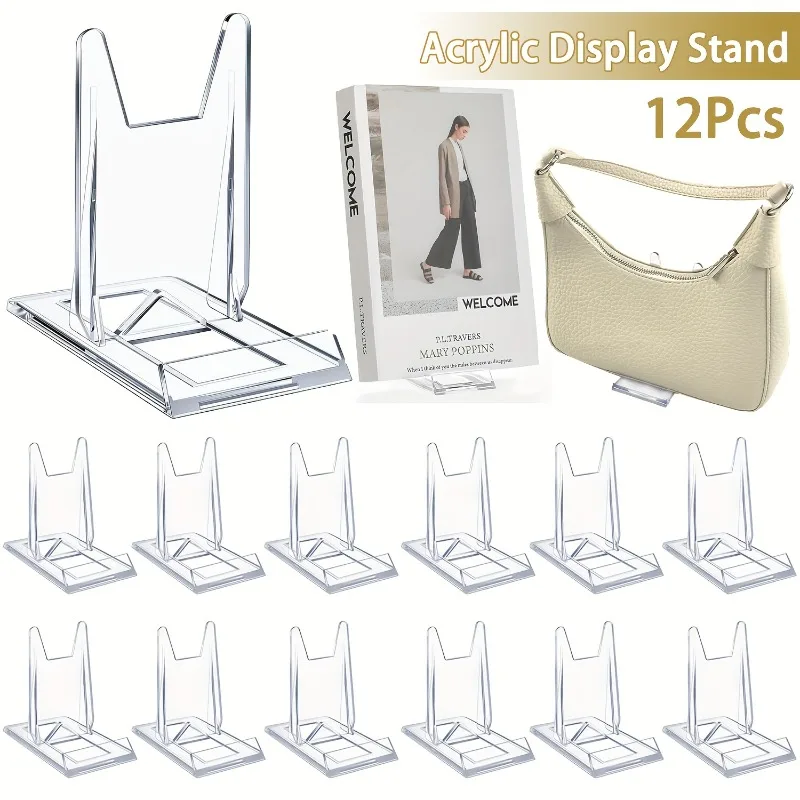 5/12pcs Clear Acrylic Display  - огляд і ціна Clear Acrylic Book Stand Holder