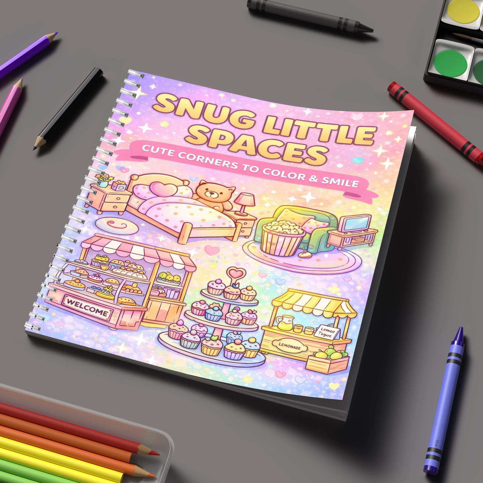 Coloring Book Little Spaces fo - огляд і ціна Adult Coloring Book Stress Relief