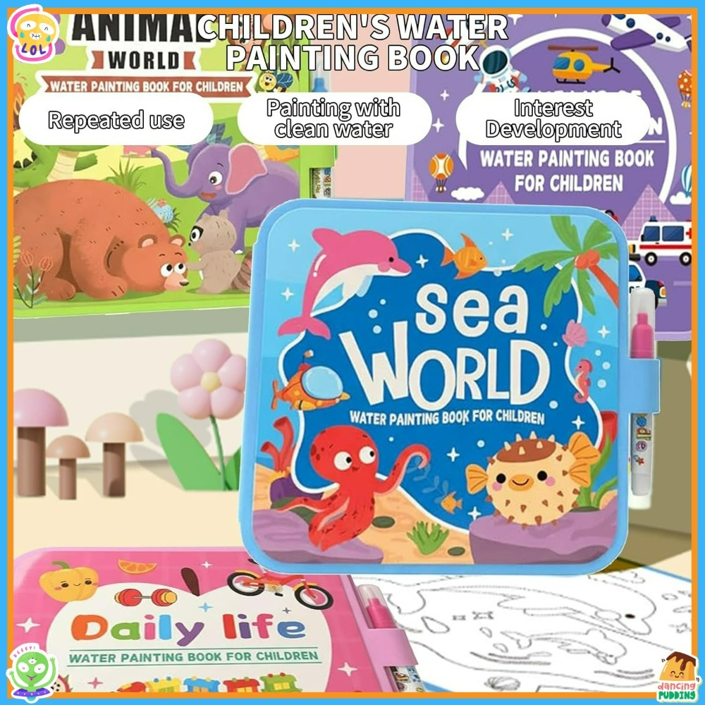 Magic Water Coloring Book Set  - огляд і ціна Reusable Water Magic Coloring Book