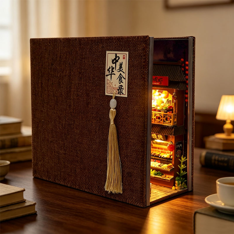 Diy Book Nook Doll House Minia - огляд і ціна Diy Wooden Book Nook Kit Shelf Insert