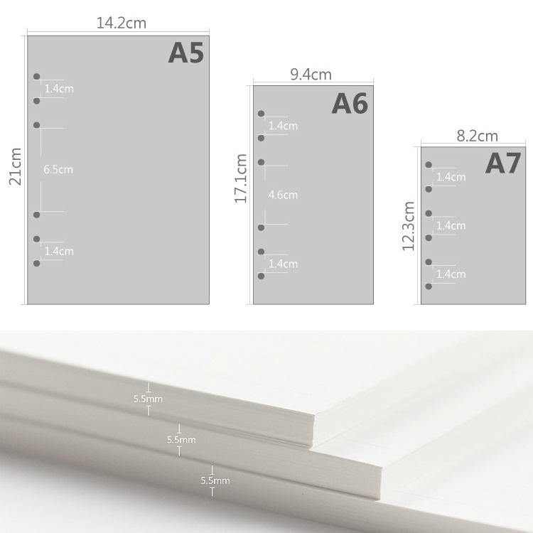 45 Sheets A5 A6A7 Loose Leaf N - огляд і ціна A5 Spiral Dotted Grid Notebook