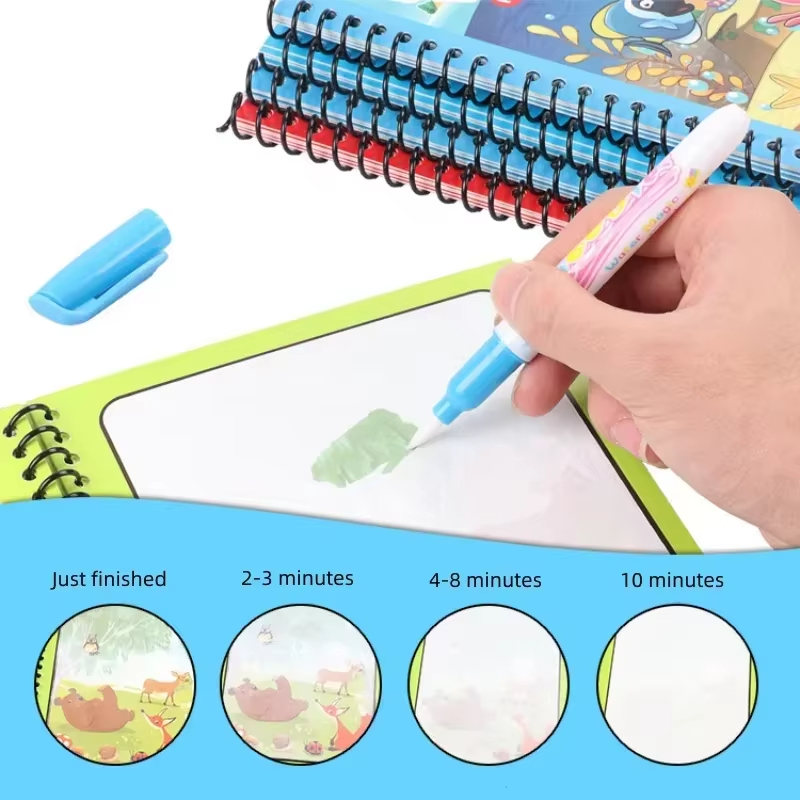 Cartoon Magic Water Drawing Bo - огляд і ціна Reusable Water Magic Coloring Book