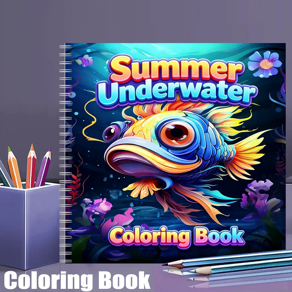 Summer Underwater Coloring Boo - огляд і ціна Adult Coloring Book Stress Relief