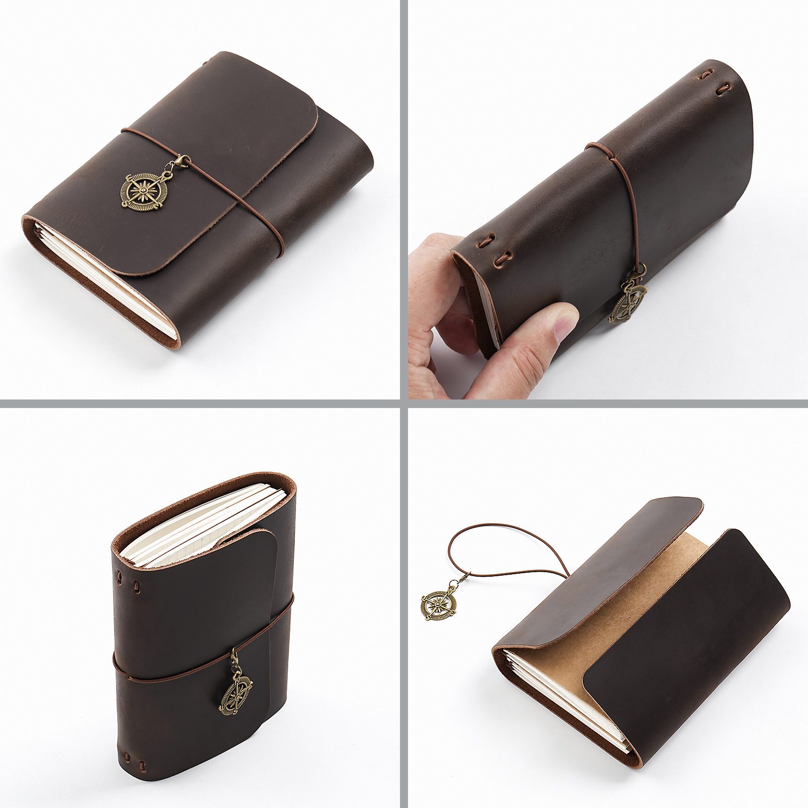 New Arrival Triple Fold TN Tra - огляд і ціна Vintage Leather Journal Notebook