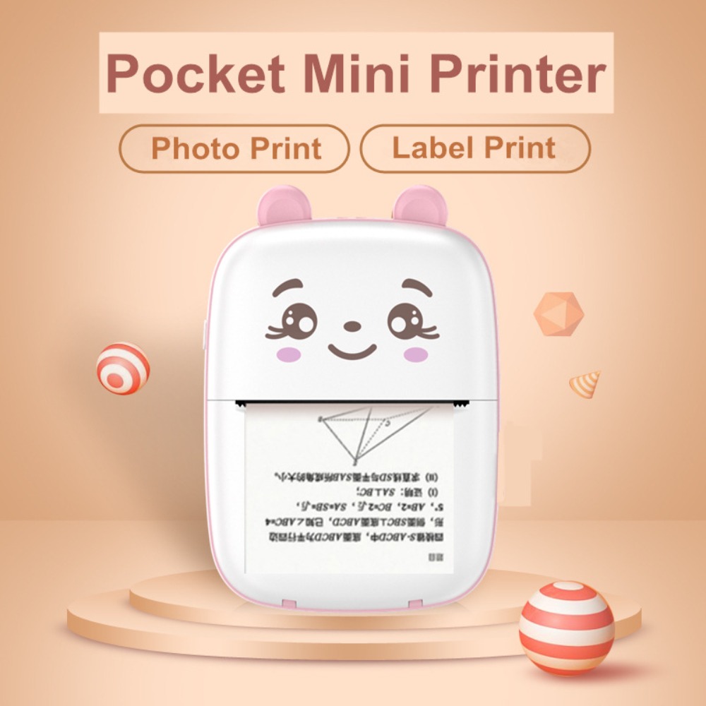 Mini Portable Pocket Inkless T - огляд і ціна Mini Pocket Thermal Printer Paper Roll