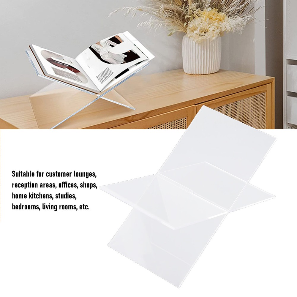 1set X-Shaped Design Acrylic B - огляд і ціна Clear Acrylic Book Stand Holder