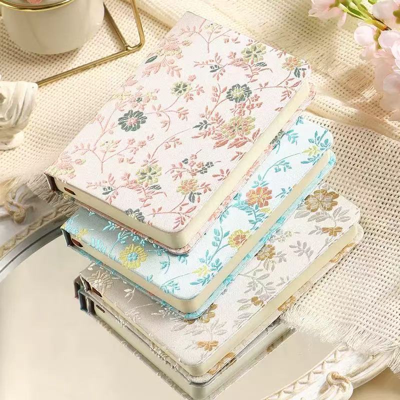 A6 Chinese Floral Brocade Note - огляд і ціна Vintage Leather Journal Notebook