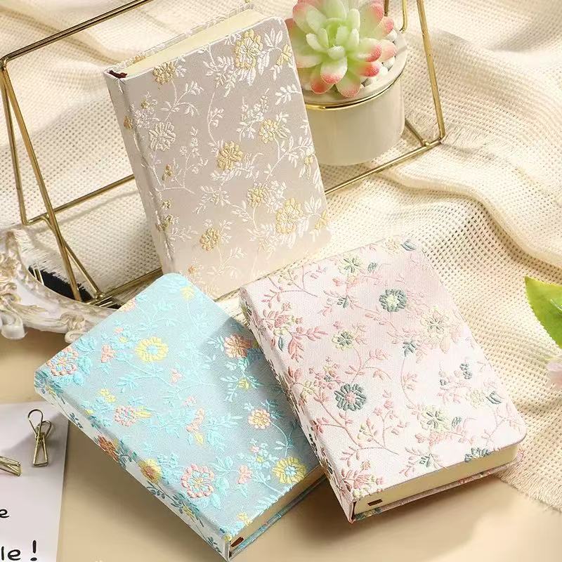 A6 Chinese Floral Brocade Note - огляд і ціна Vintage Leather Journal Notebook