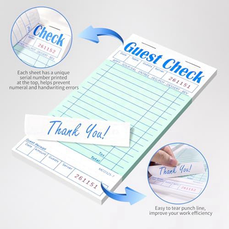 5 Pack Guest Check Books, Serv - огляд і ціна Books