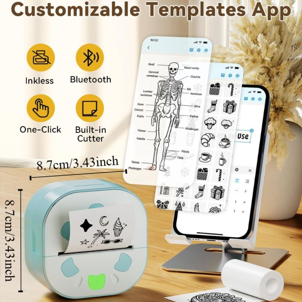 Mini Sticker Printer with 3 Pa - огляд і ціна Mini Pocket Thermal Printer Paper Roll