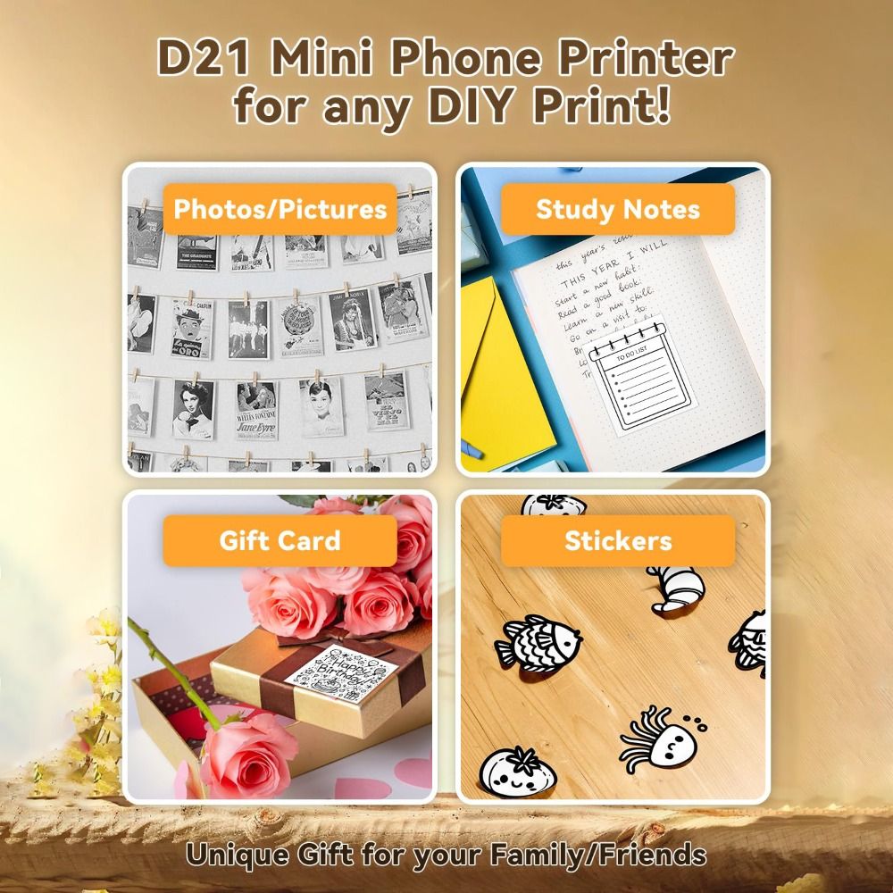 Mini Sticker Printer Inkless P - огляд і ціна Mini Pocket Thermal Printer Paper Roll