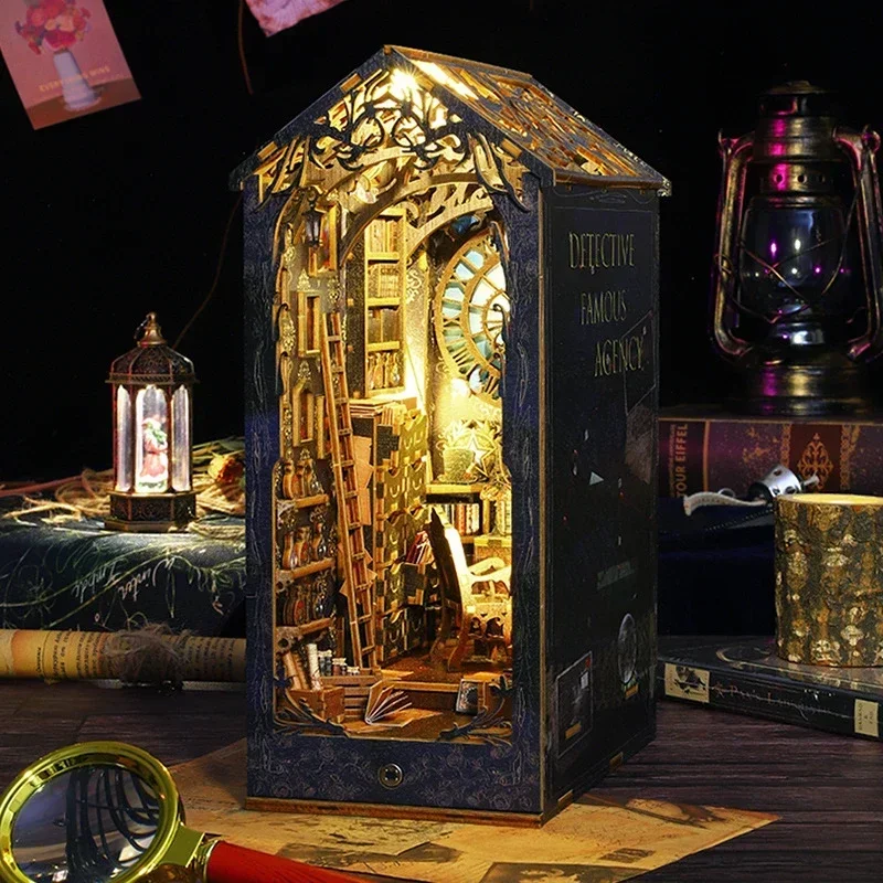 Retro DIY Wooden Book Nook She - огляд і ціна Diy Wooden Book Nook Kit Shelf Insert