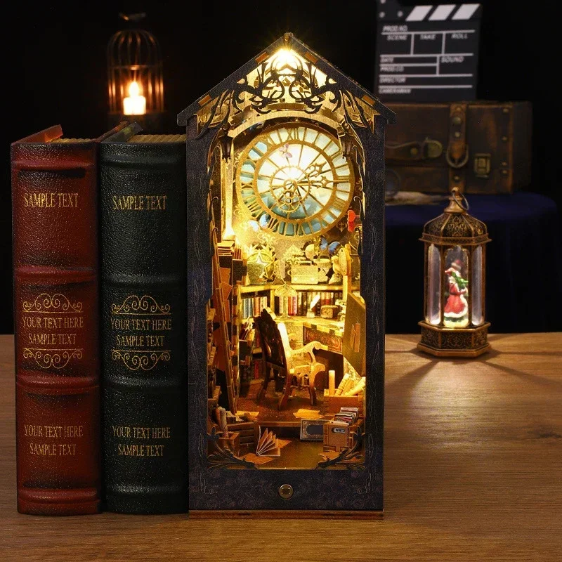 Retro DIY Wooden Book Nook She - огляд і ціна Diy Wooden Book Nook Kit Shelf Insert