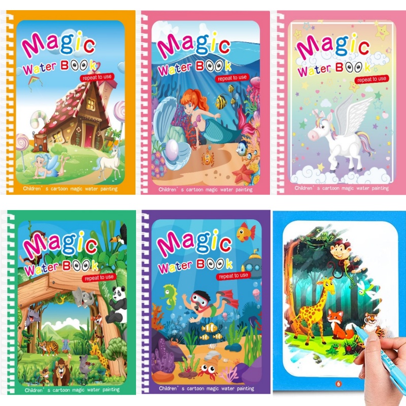 Children's Magic Water Drawing - огляд і ціна Reusable Water Magic Coloring Book